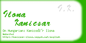 ilona kanicsar business card